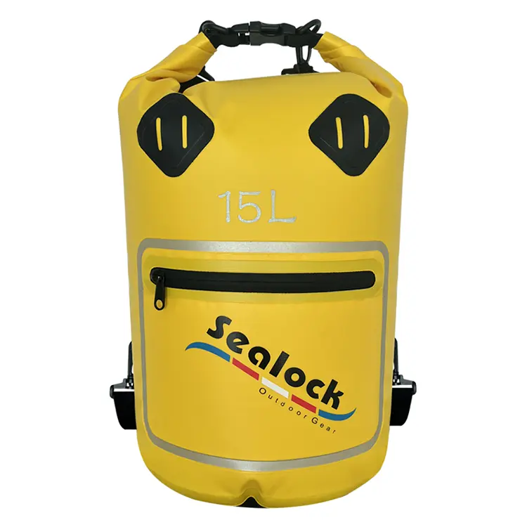 15L/20L IPX7 防水ドライバッグ、透明窓と乾湿分離付き