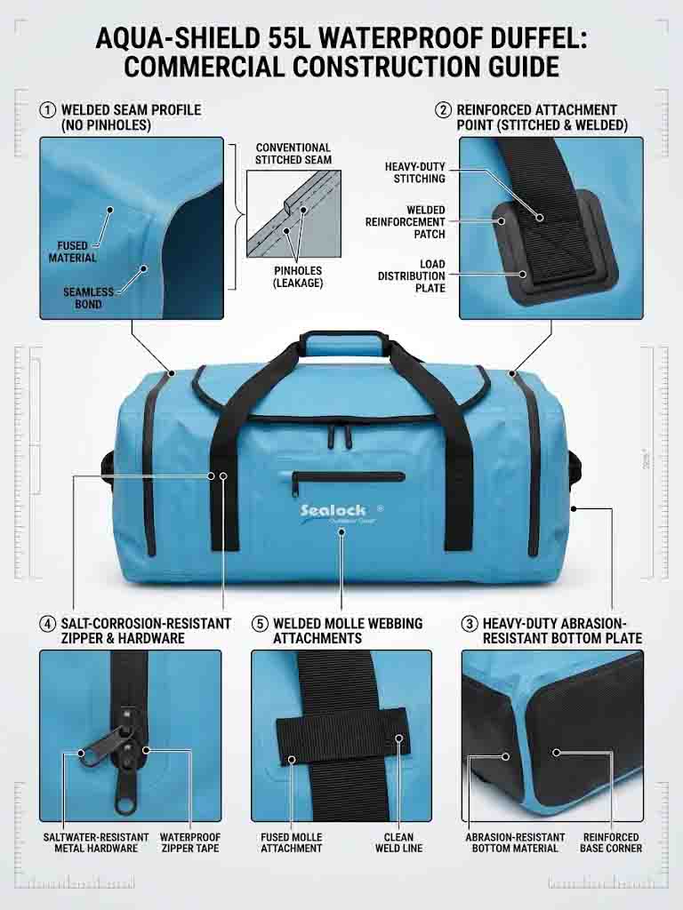 Heavy Duty Waterproof Duffel Bags for Commercial Use