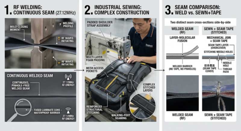 縫製された防水バッグと溶接された防水バッグ: 製品に必要な構造