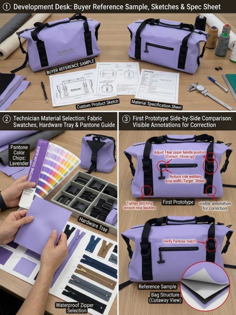 防水バッグのサンプルを入手する方法: プロセス、コスト、リードタイム